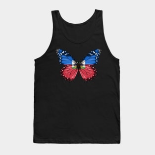 Haitian Flag  Butterfly - Gift for Haitian From Haiti Tank Top